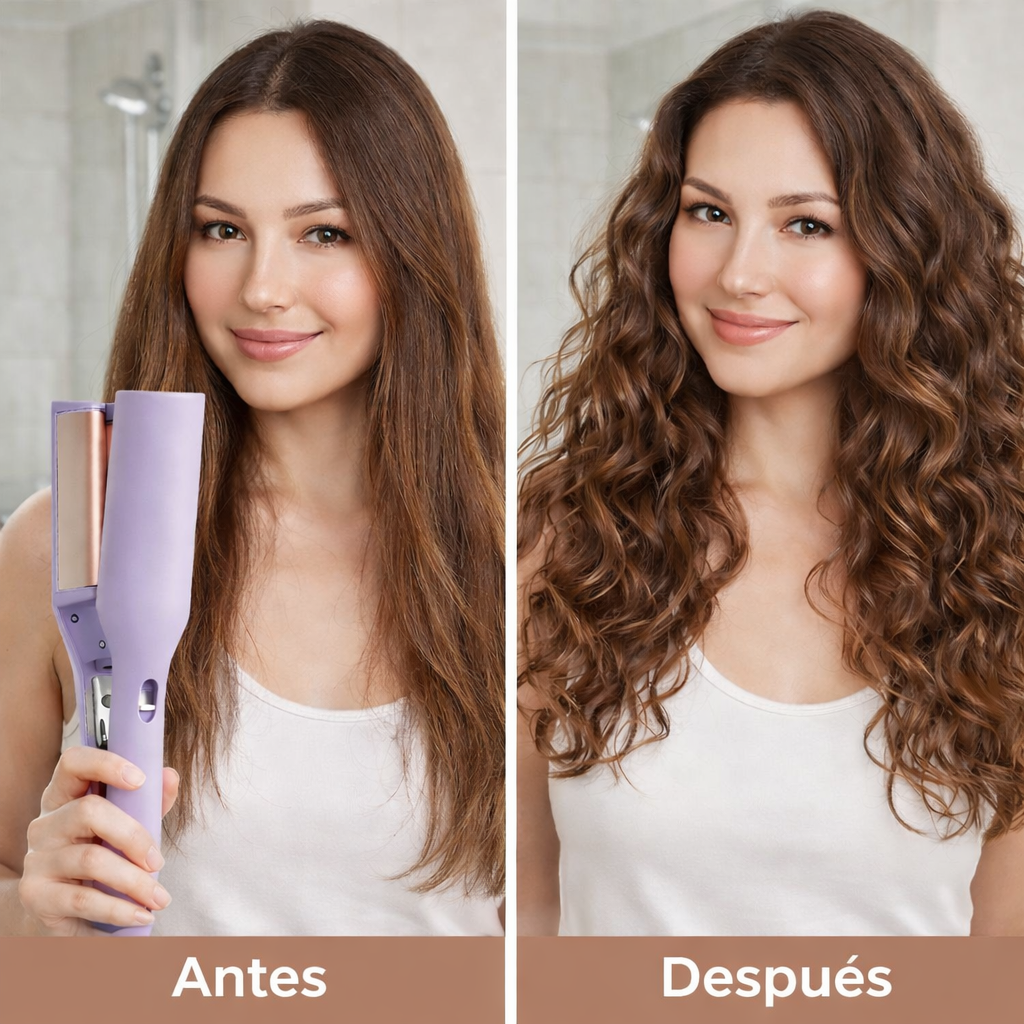 Cepillo para rizar el cabello - Rizador eléctrico de ondas profundas
