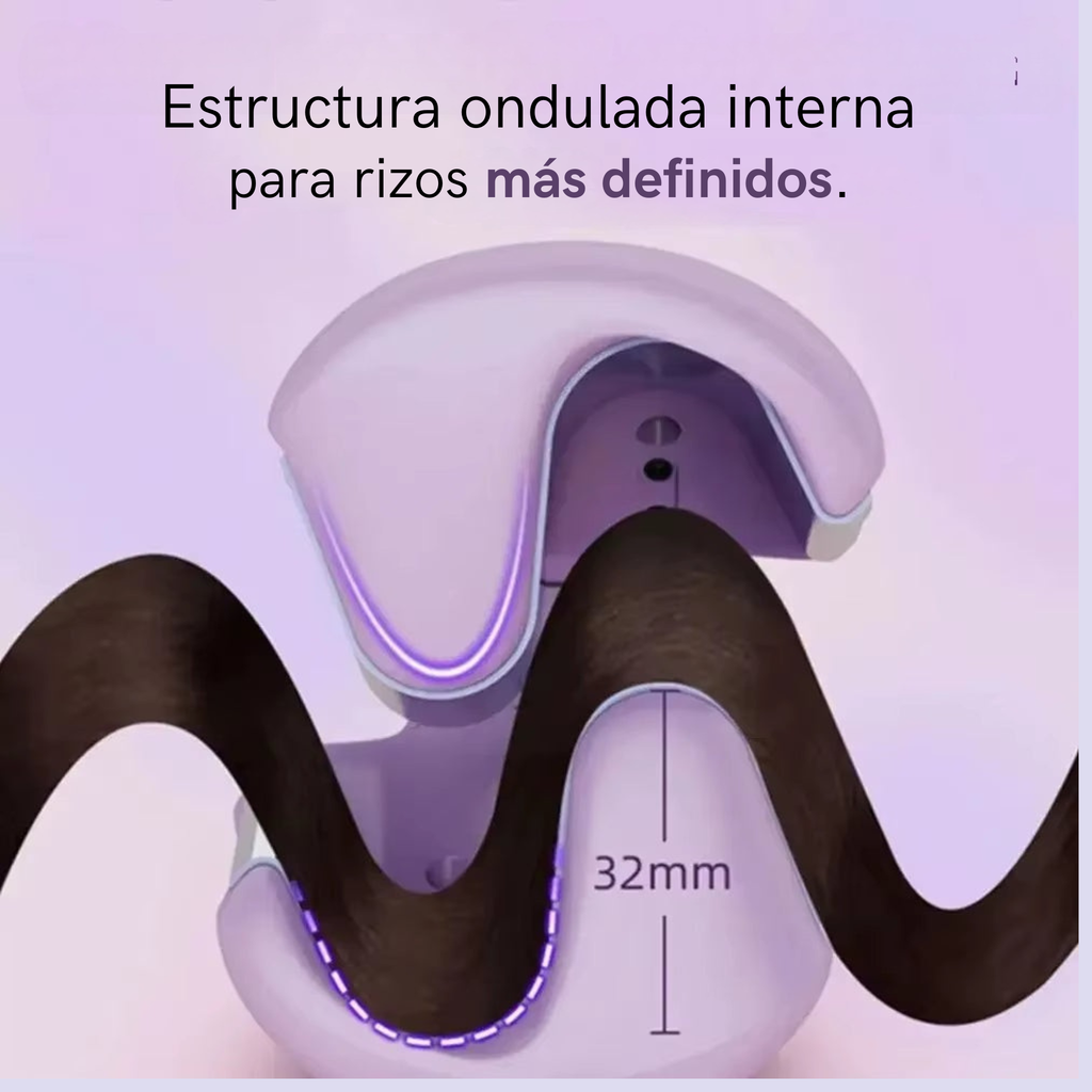 Cepillo para rizar el cabello - Rizador eléctrico de ondas profundas